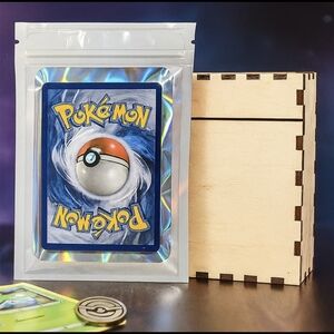 Pokémon Trading Card with Wooden Box